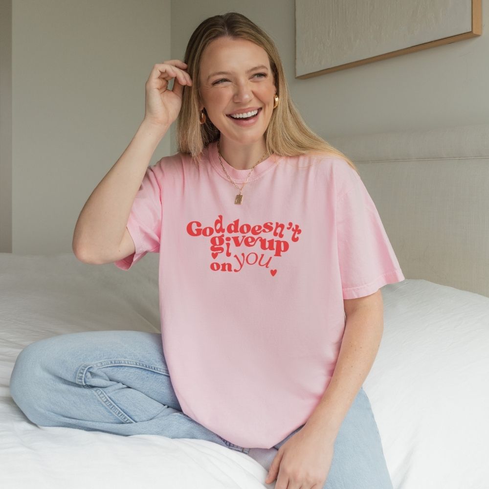 God Doesn’t Give Up Heavyweight Tee