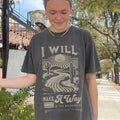 A faith-inspired Christian tee featuring Isaiah 43:19. Designed to remind you that God makes a way, even in the wilderness.